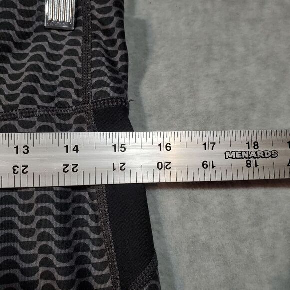 Nike Leggings Women Large Black Gray Printed Running Dri Fit Athletic Drawstring - Picture 3 of 12